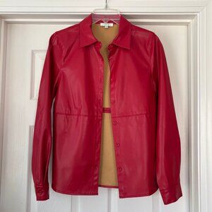 Anthro Jade Melody Tam pleather shirt jacket, XS